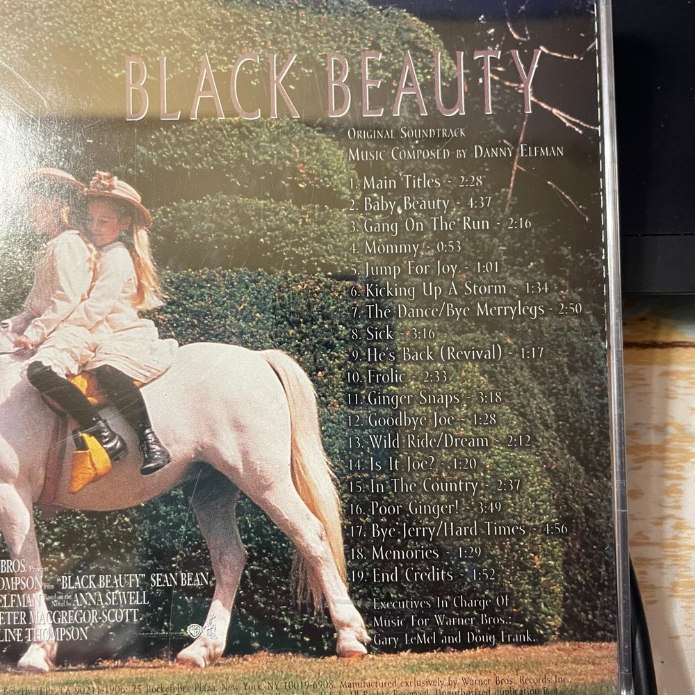 BLACK BEAUTY (Danny Elfman) OOP 1994 Giant Records Score Soundtrack CD FREE SHIP - Picture 5 of 6